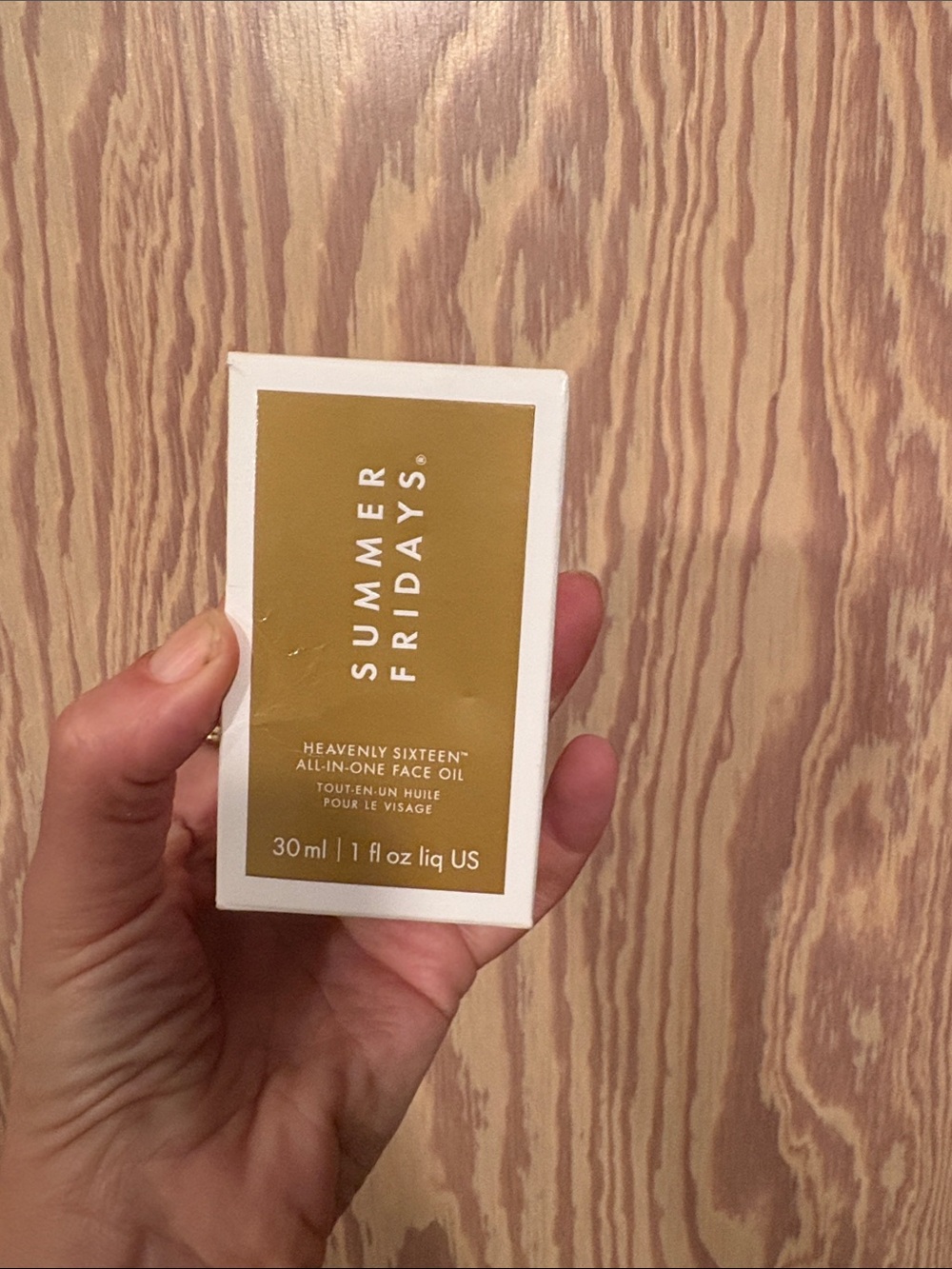 NWT Summer Fridays Face Oil in Gold and White Box